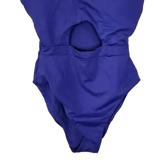NWT Andie The Samoa Cutout OnePiece Swimsuit Removable Cups XL Lapis Purple - Picture 11 of 12